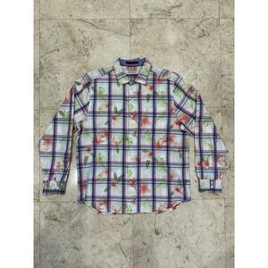 Tommy Bahama Men's Long Sleeve Button Floral Dress Shirt Medium